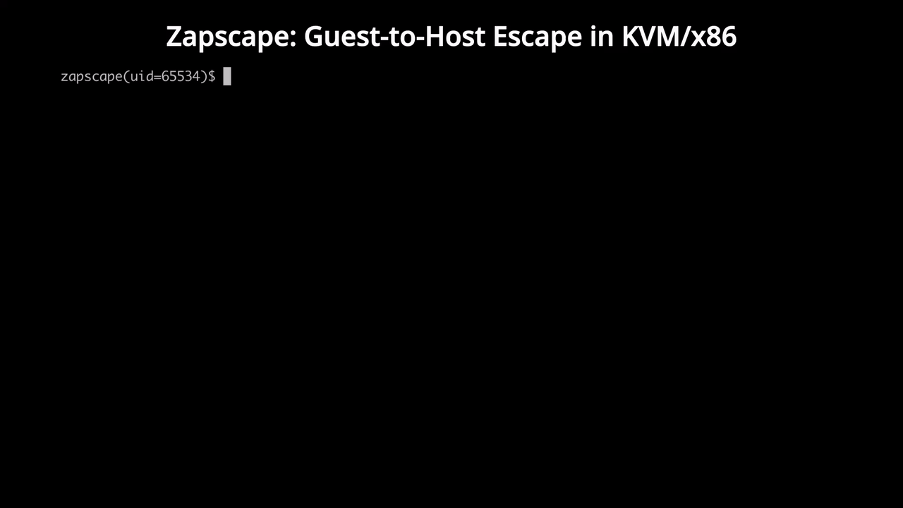 Zapscape-Demo: Der PoC erzeugt als Root die Datei /Zapscape auf dem KVM-Host